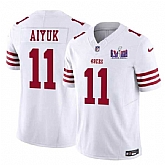 Men & Women & Youth San Francisco 49ers #11 Brandon Aiyuk White 2024 F.U.S.E. Super Bowl LVIII Patch Vapor Untouchable Limited Jersey,baseball caps,new era cap wholesale,wholesale hats